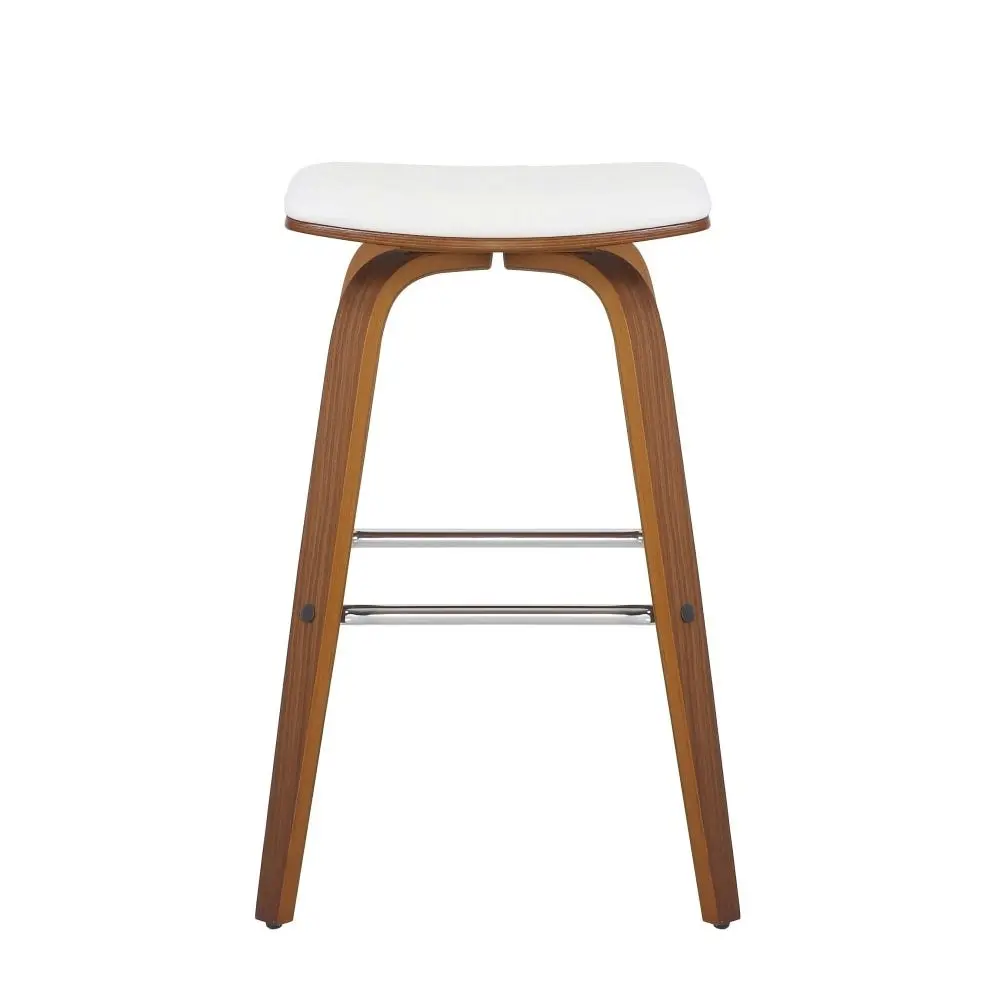 Brielle PU Leather Kitchen Counter Bar Stool - White