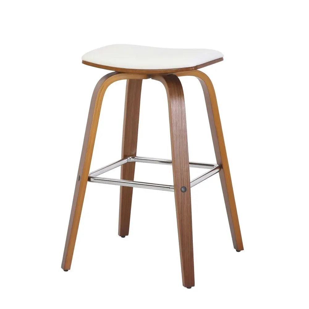 Brielle PU Leather Kitchen Counter Bar Stool - White