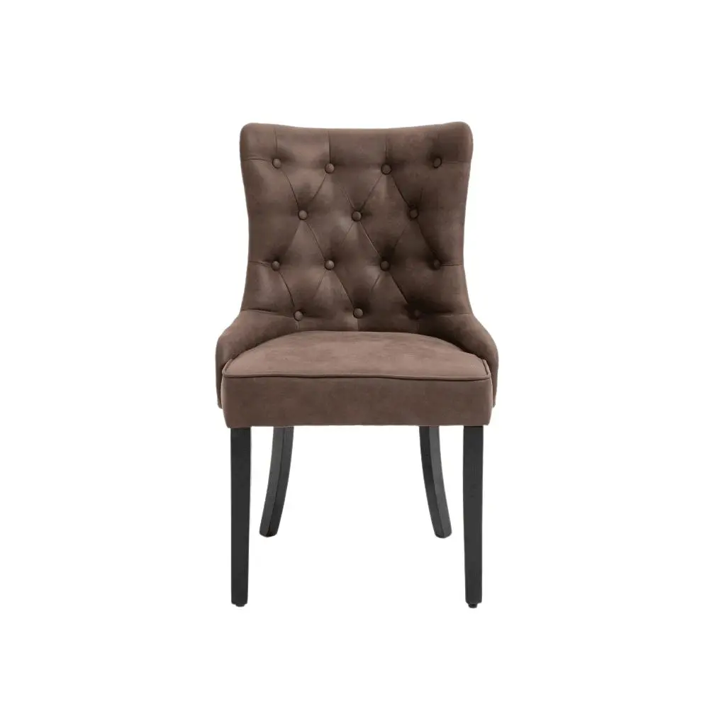 HomeStar Set Of 2 Atlas Fabric Modern Dining Chair - Brown