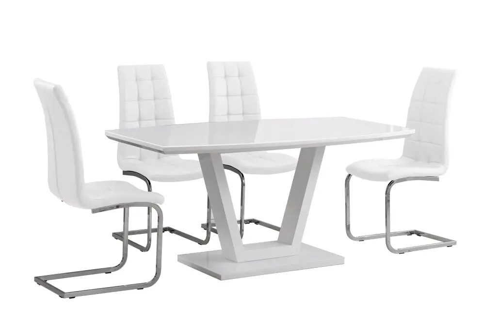 Raimon Furniture Moskov Rectangular Kitchen Dining Table 160cm - White