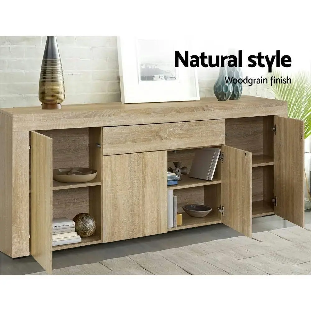 Buffet Sideboard Cabinet Storage 4 Doors Cupboard Hall Wood Hallway Table