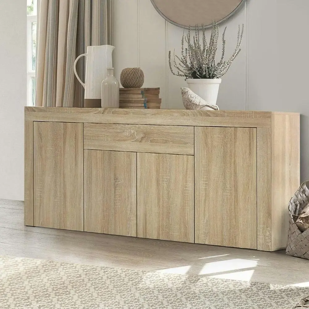 Buffet Sideboard Cabinet Storage 4 Doors Cupboard Hall Wood Hallway Table