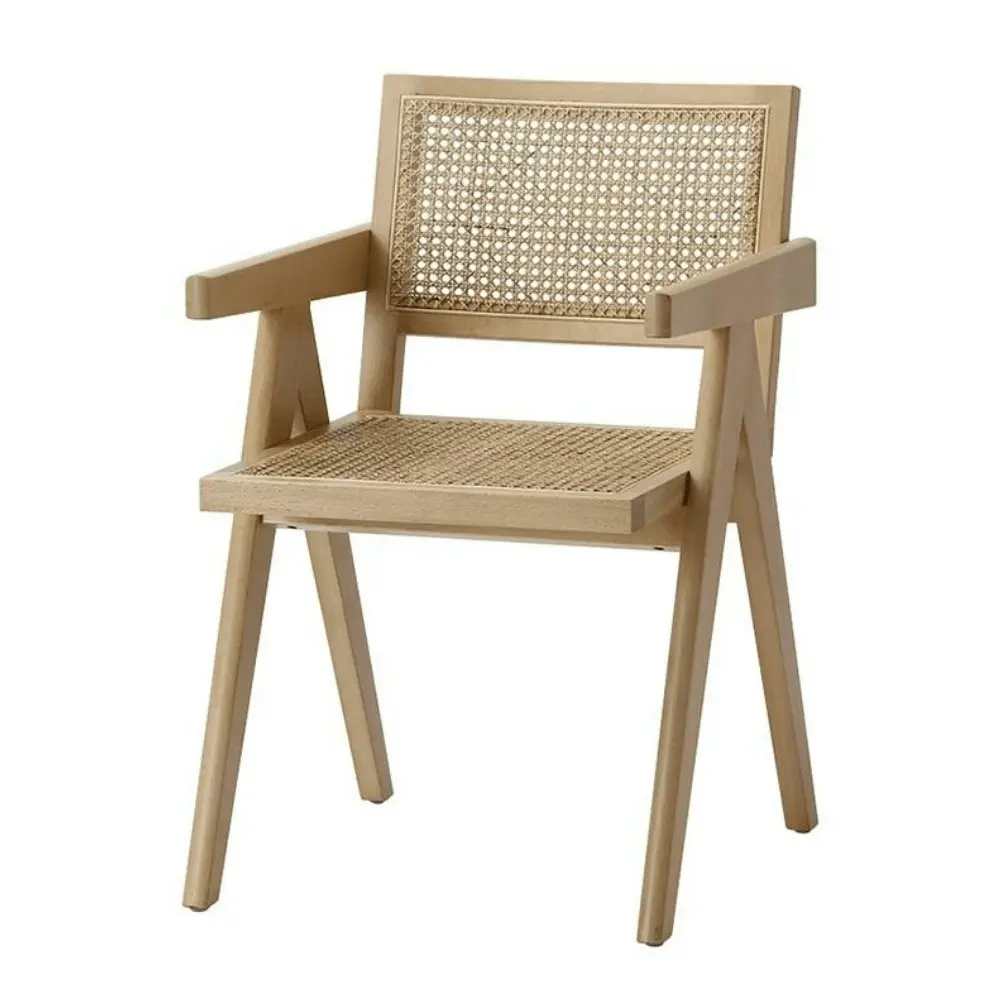 Raimon Furniture Set Of 2 Camilla Rattan Occasional Dining Chairs - Natural