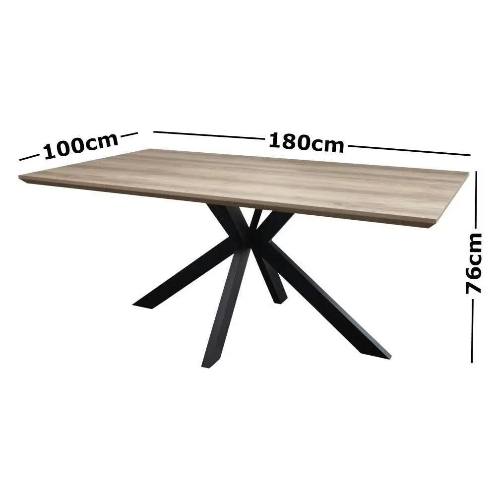 Raimon Furniture Lexy Rectangular Wooden Kitchen Dining Table 180cm - Oak Sonoma