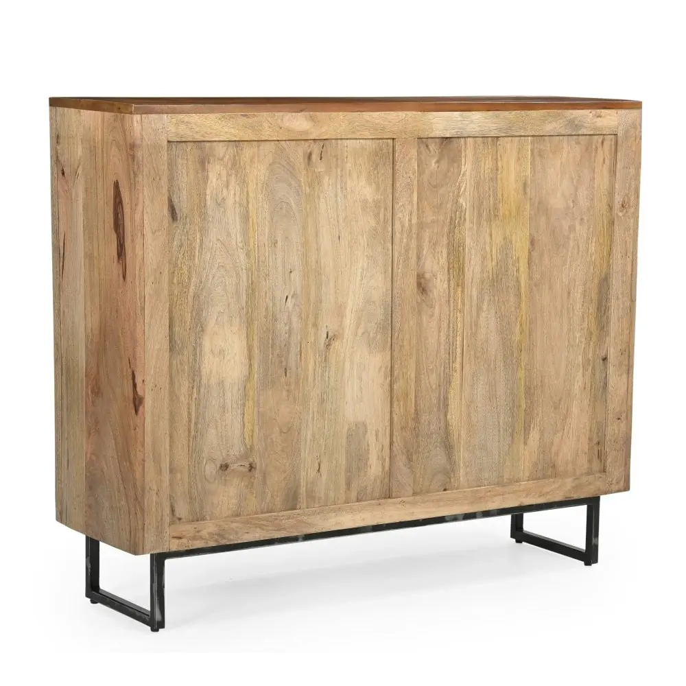 Michelle Chest of Drawers Sideboard Storage Cabinet Cowhide Patchwork