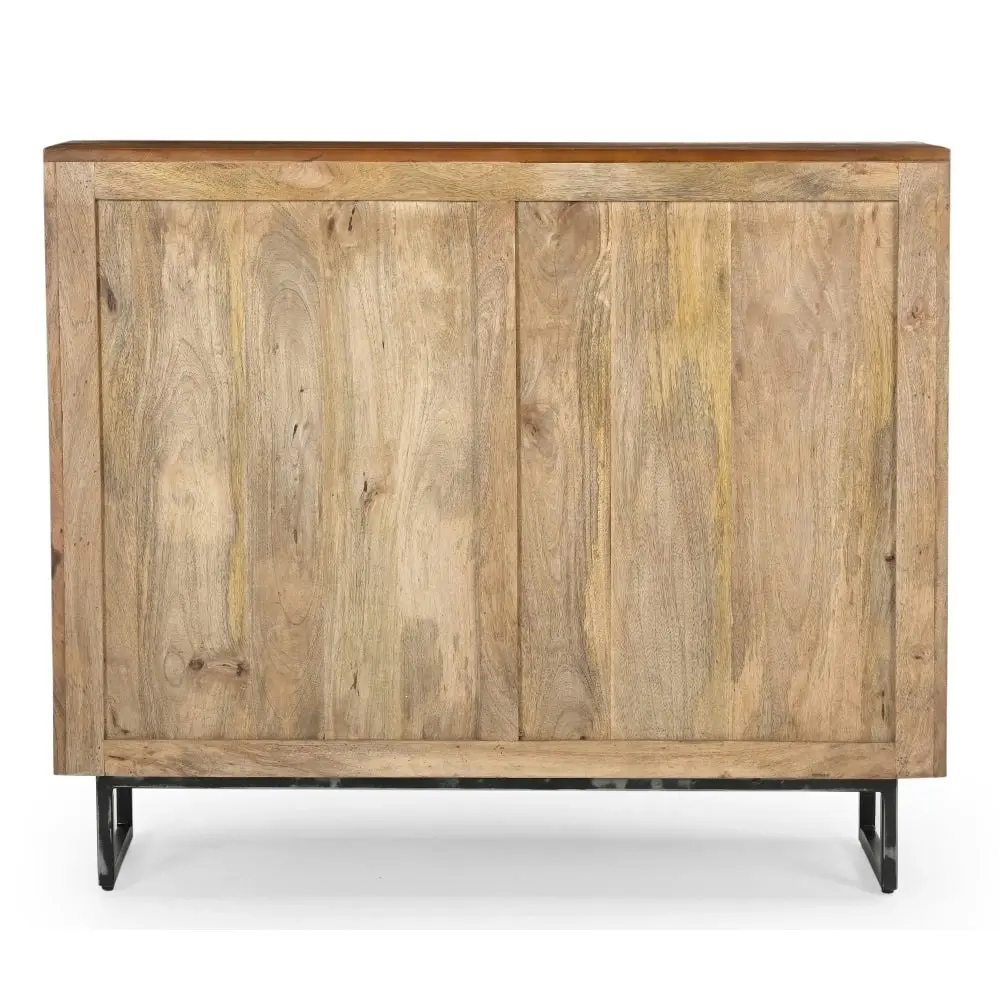 Michelle Chest of Drawers Sideboard Storage Cabinet Cowhide Patchwork