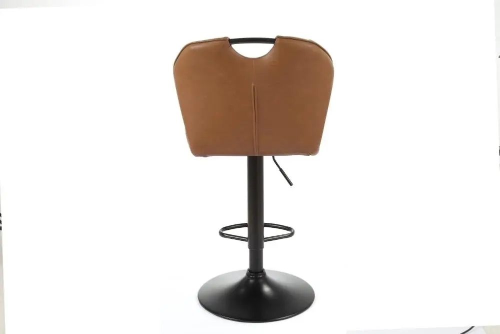 Raimon Furniture Set of 2 Alpha Fabric Kitcen Counter Bar Stool Gas Lift - Vintage Cognac