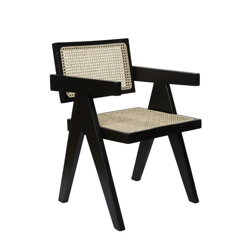 Raimon Furniture Set Of 2 Camilla Rattan Occasional Dining Chairs - Black