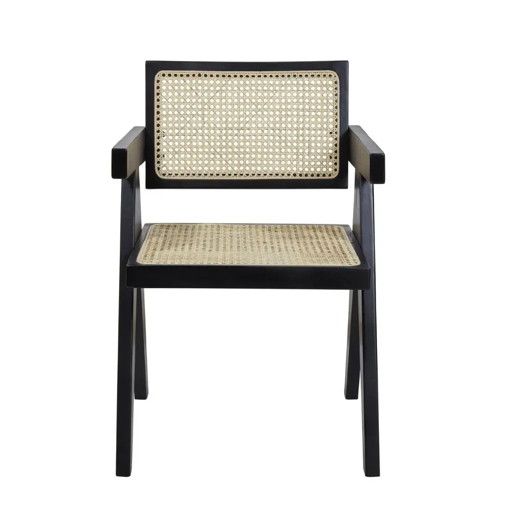 Raimon Furniture Set Of 2 Camilla Rattan Occasional Dining Chairs - Black