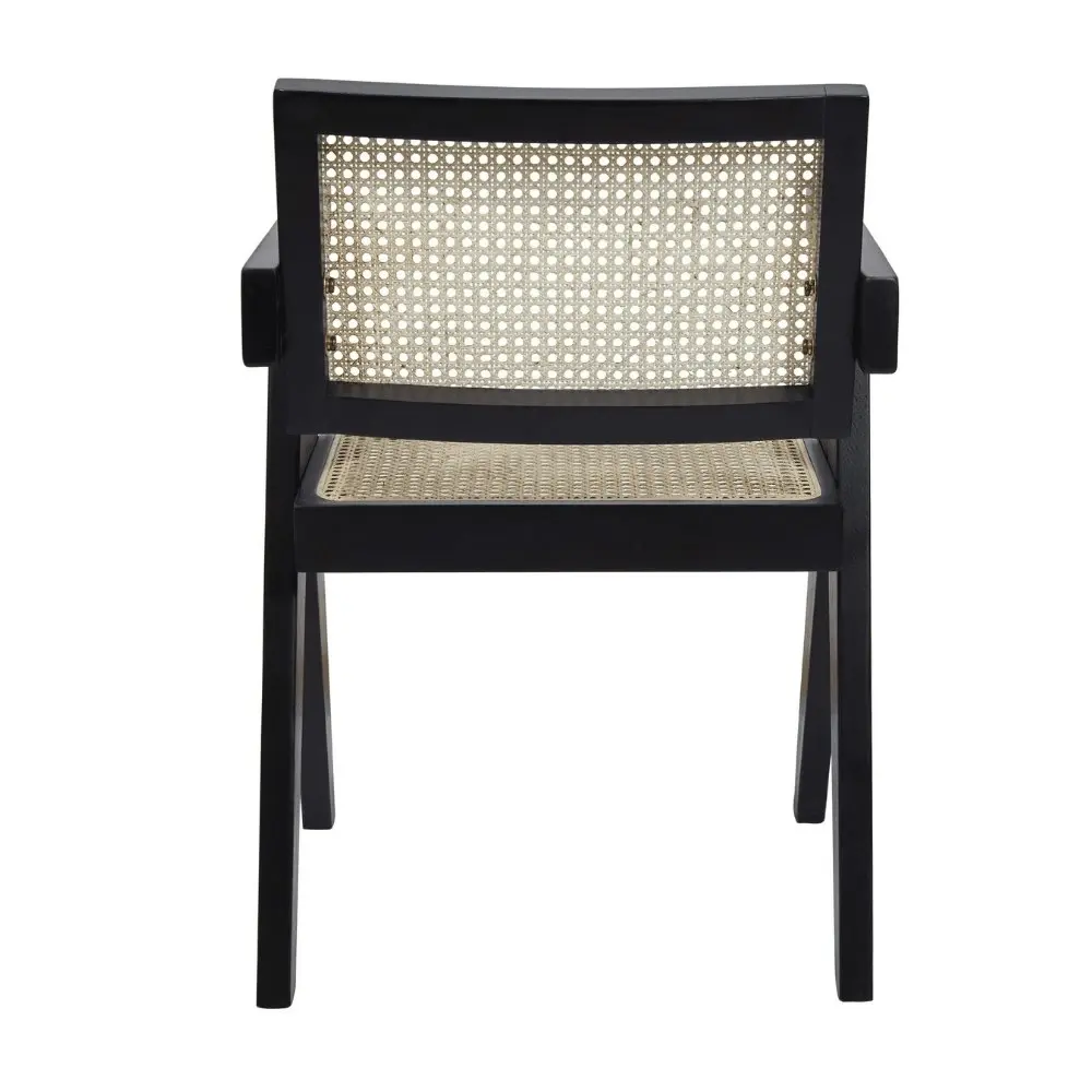 Raimon Furniture Set Of 2 Camilla Rattan Occasional Dining Chairs - Black