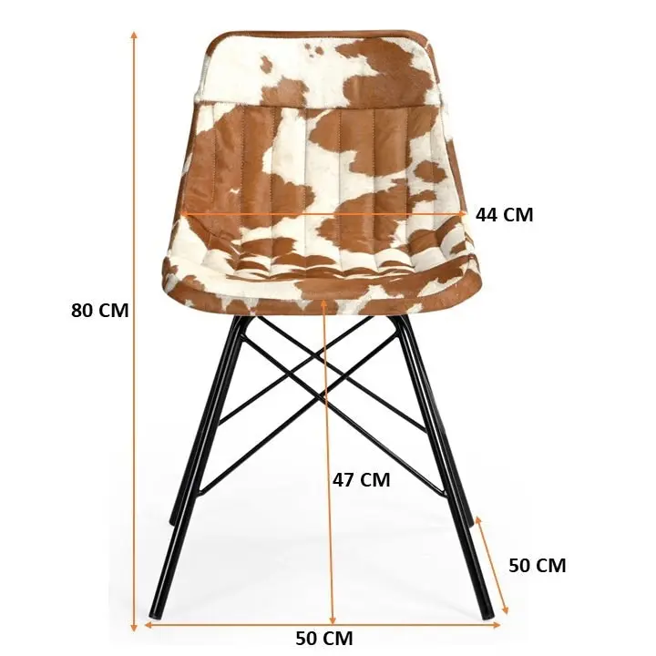 Set Of 2 Eames Replica Inspired Cozy Cowhide Dining Chair