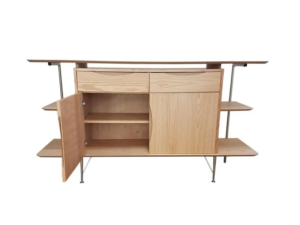 6IXTY2 Scandinavian Sideboard Buffet Unit Storage Cabinet - Oak