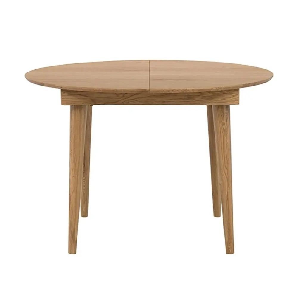 6IXTY Niche Round Oval Wooden Extension Dining Table 110-145cm - Natural