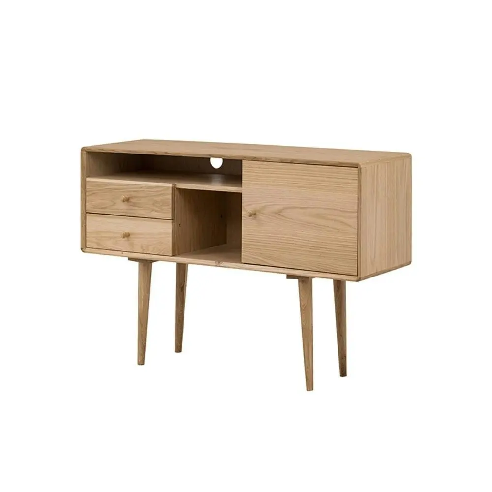 6IXTY Niche Scandinavian Wooden Small Highboard Buffet Unit Sideboard Storage Cabinet - Natural