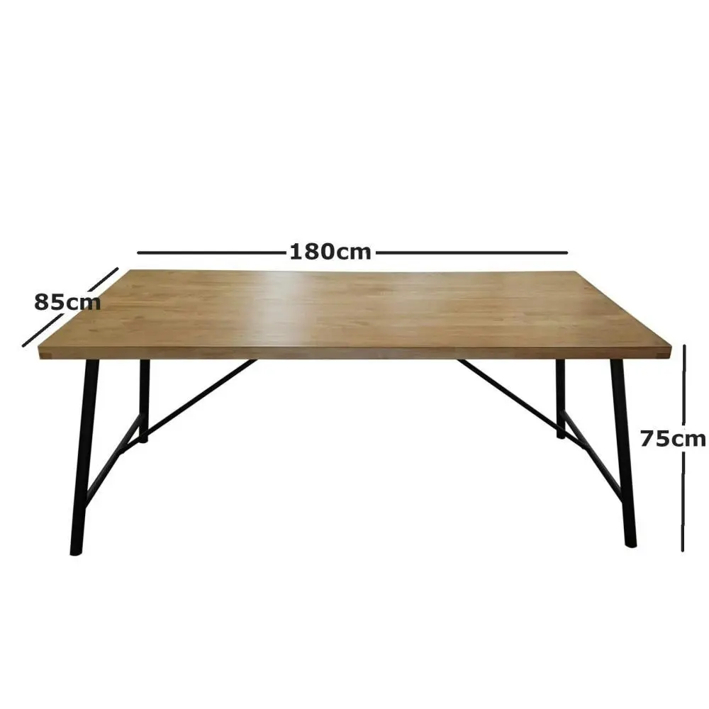 Vegas Rectangular Dining Table 1.8m - Maple