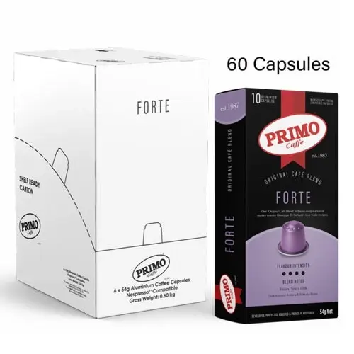 6x10pc Primo Caffe Forte 54g Coffee Capsules/Pod Compatible w/Nespresso Machine