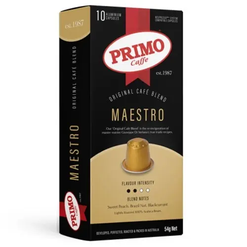 6x10pc Primo Caffe Maestro 54g Coffee Capsule/Pod Compatible w/Nespresso Machine