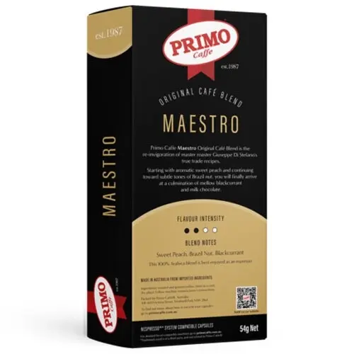 6x10pc Primo Caffe Maestro 54g Coffee Capsule/Pod Compatible w/Nespresso Machine