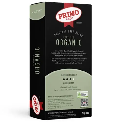 6x10pc Primo Caffe Organic 54g Coffee Capsule/Pod Compatible w/Nespresso Machine