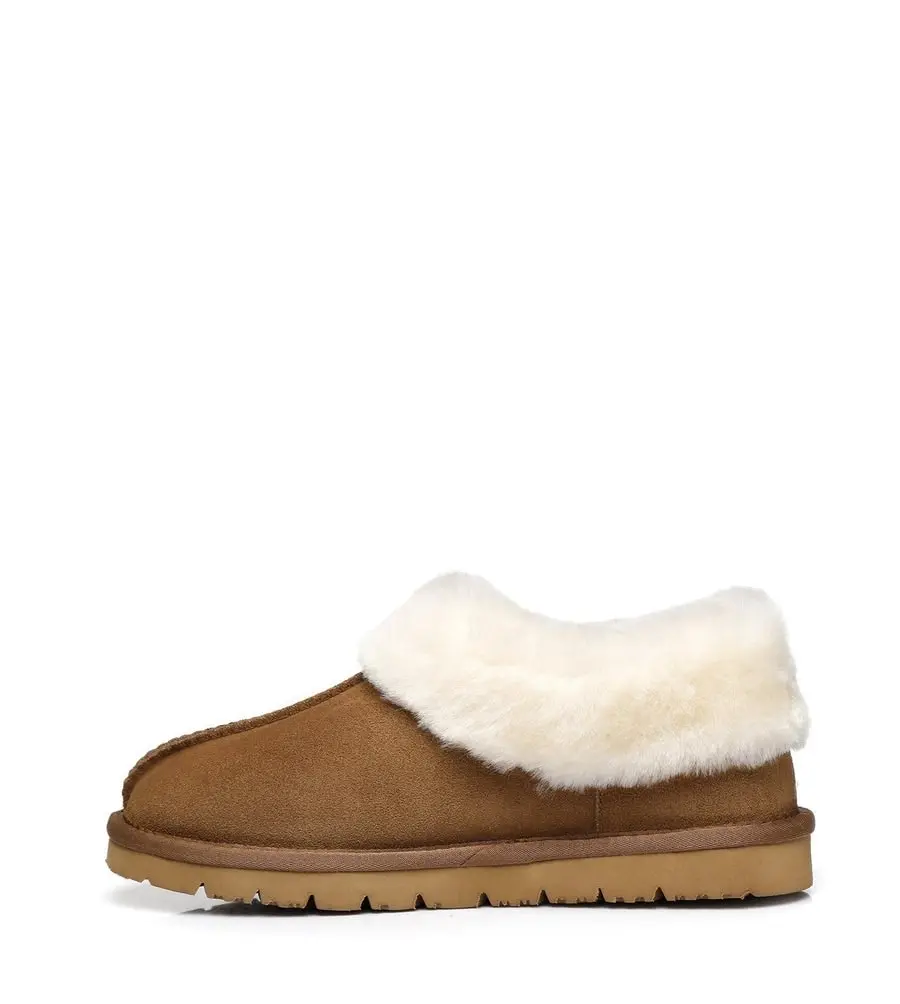 UGG Australian Shepherd Slippers Unisex Sheepskin Ankle Slippers Homey Water Resistant