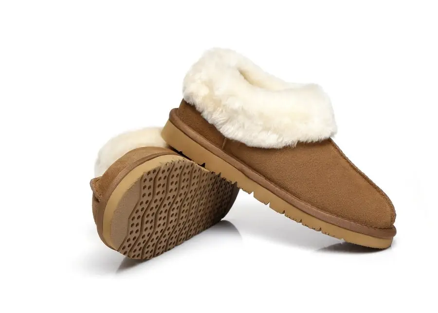 UGG Australian Shepherd Slippers Unisex Sheepskin Ankle Slippers Homey Water Resistant