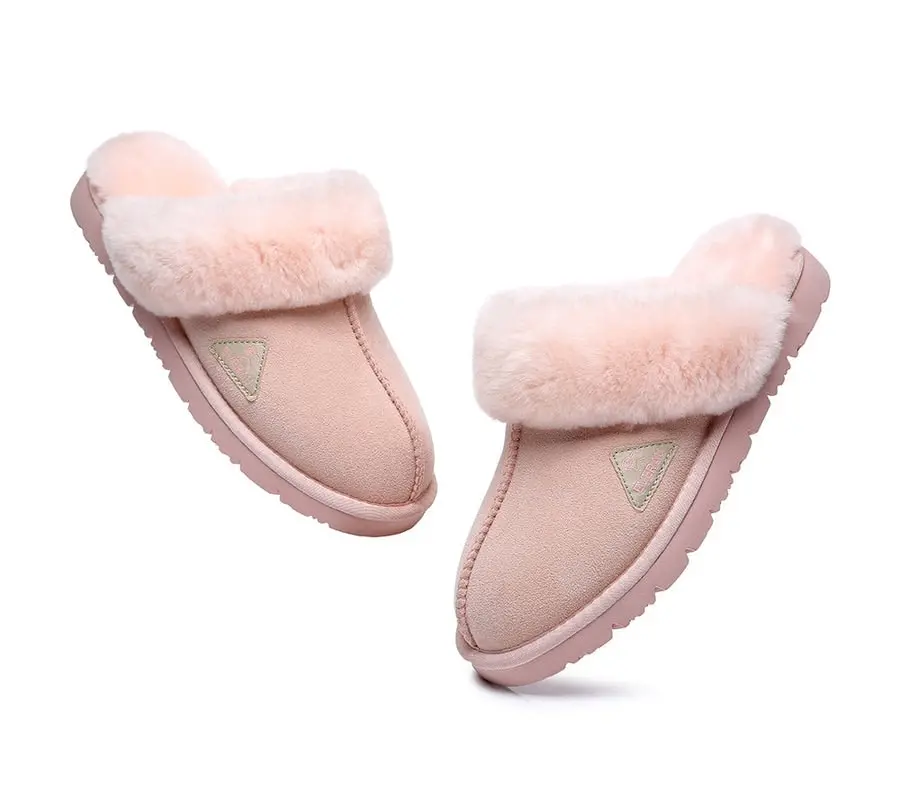 EVERAU Premium Sheepskin UGG Muffin Slipper