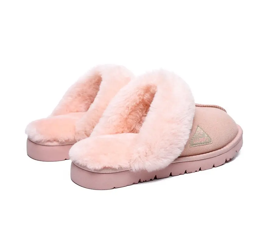 EVERAU Premium Sheepskin UGG Muffin Slipper