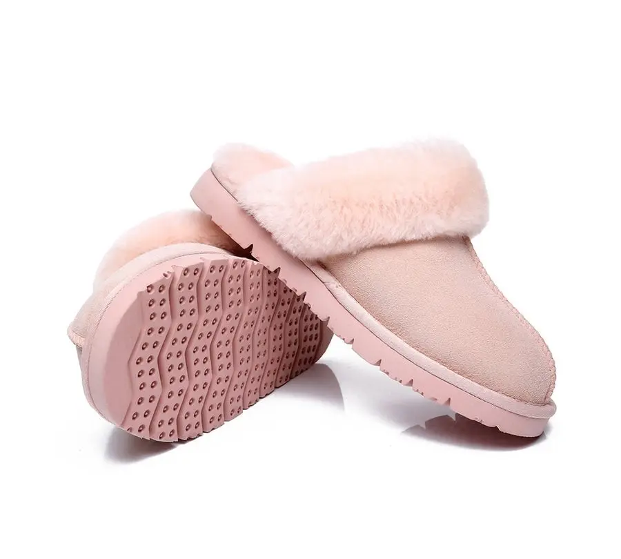 EVERAU Premium Sheepskin UGG Muffin Slipper