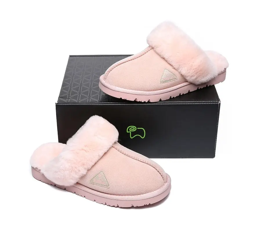 EVERAU Premium Sheepskin UGG Muffin Slipper