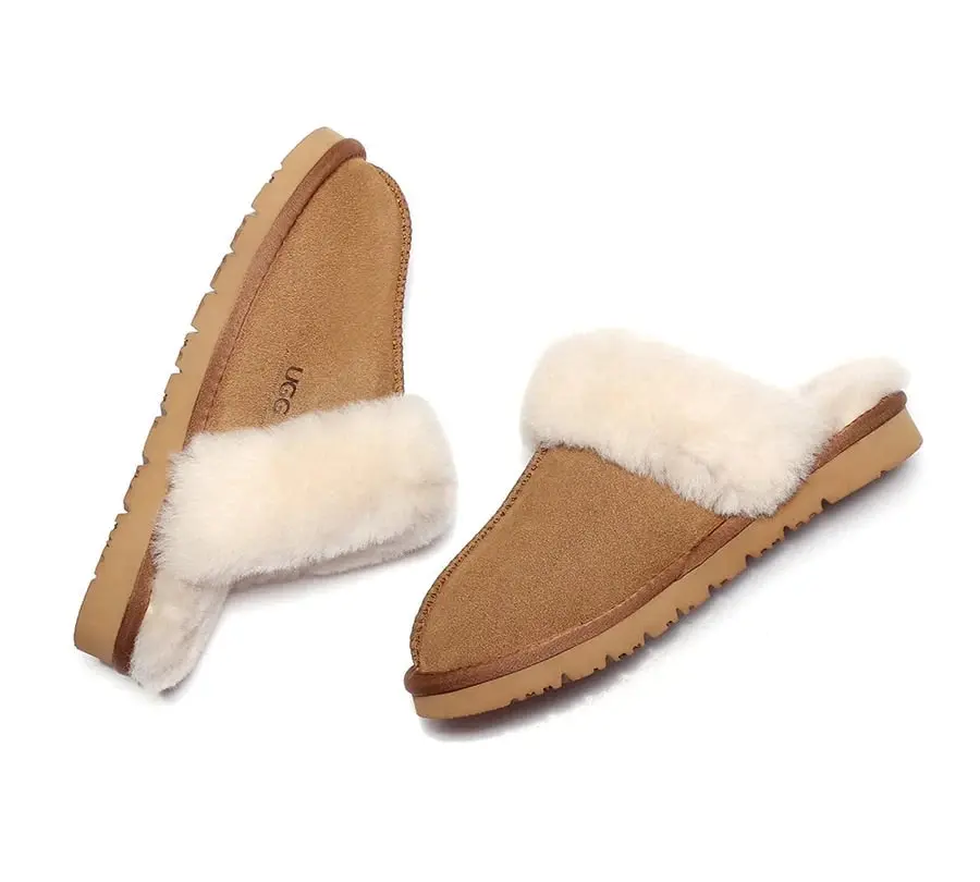 UGG Australian Shepherd Premium Sheepskin UGG Unisex Scuff Slippers Muffin