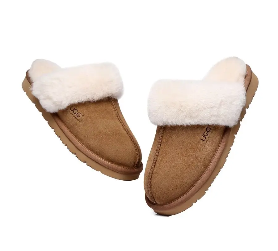 UGG Australian Shepherd Premium Sheepskin UGG Unisex Scuff Slippers Muffin