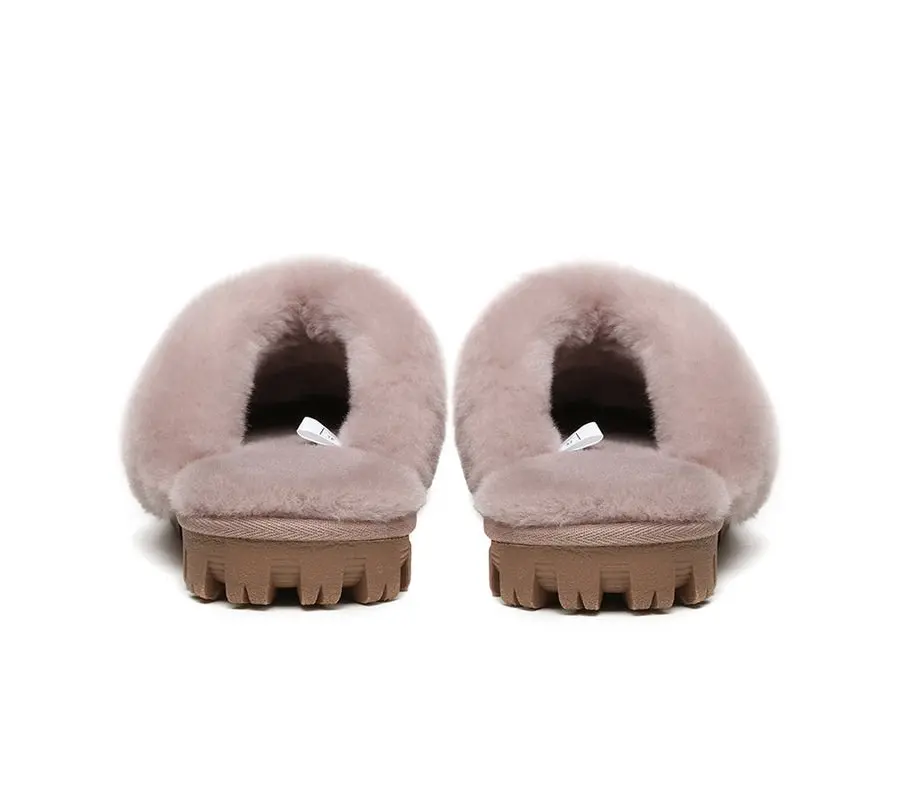 UGG Australian Shepherd Double-Faced Sheepskin UGG Unisex Slippers Waffle Scuff Water Resistant