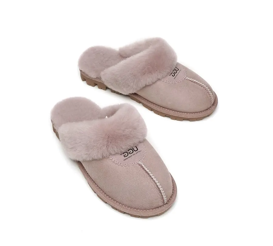 UGG Australian Shepherd Double-Faced Sheepskin UGG Unisex Slippers Waffle Scuff Water Resistant