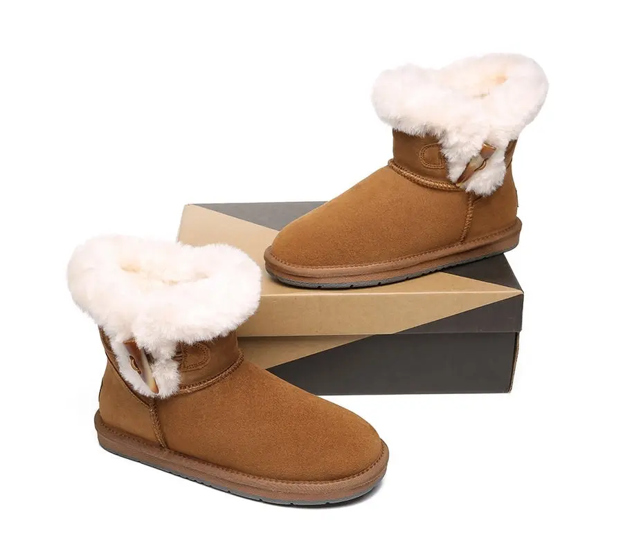 Australian Shepherd® UGG Boots Mini Women Tiara Sheepskin Horn Toggle Closure