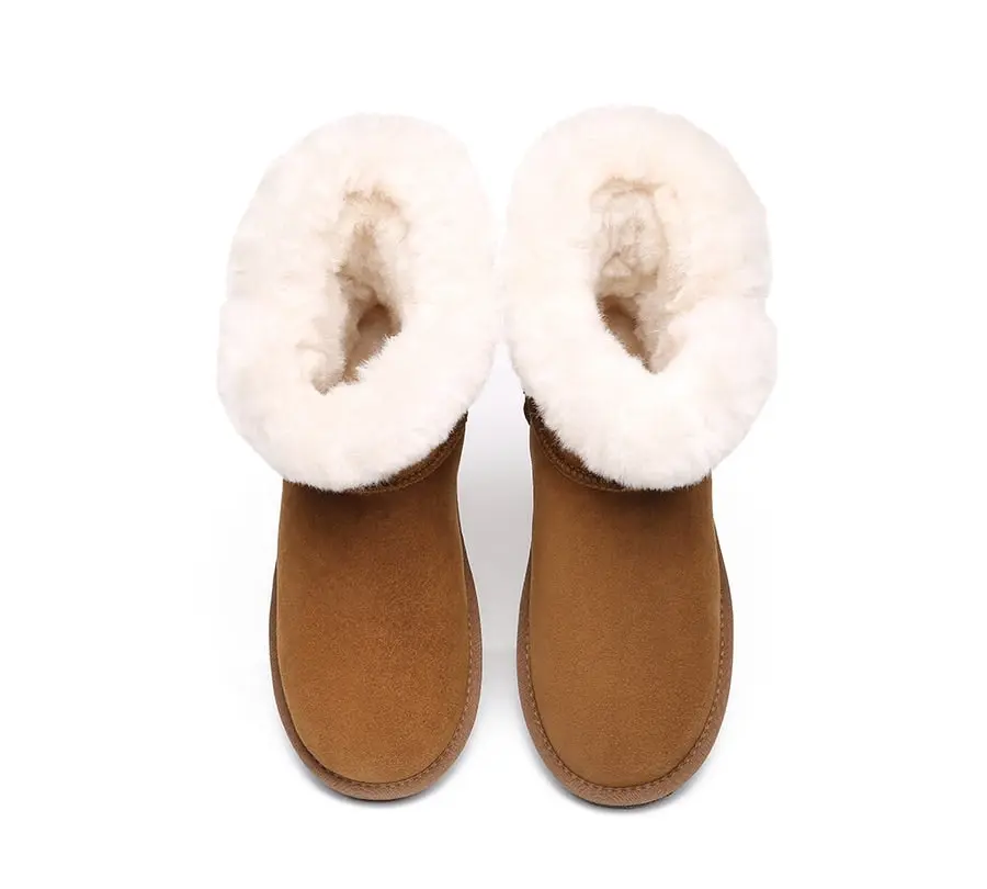 Australian Shepherd® UGG Boots Mini Women Tiara Sheepskin Horn Toggle Closure