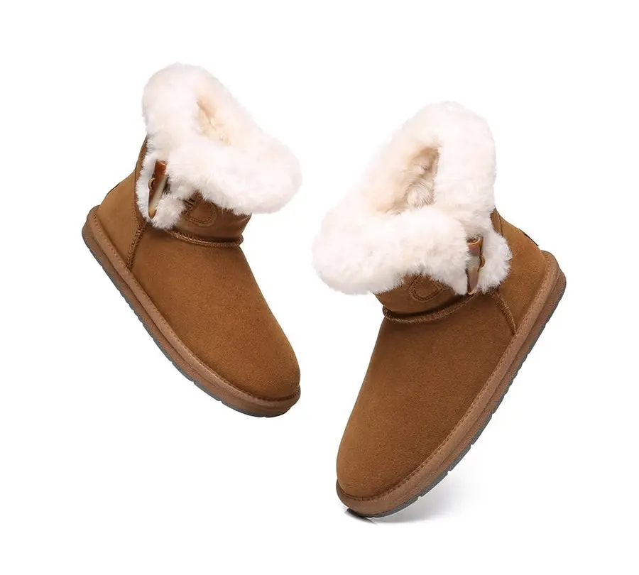 Australian Shepherd® UGG Boots Mini Women Tiara Sheepskin Horn Toggle Closure