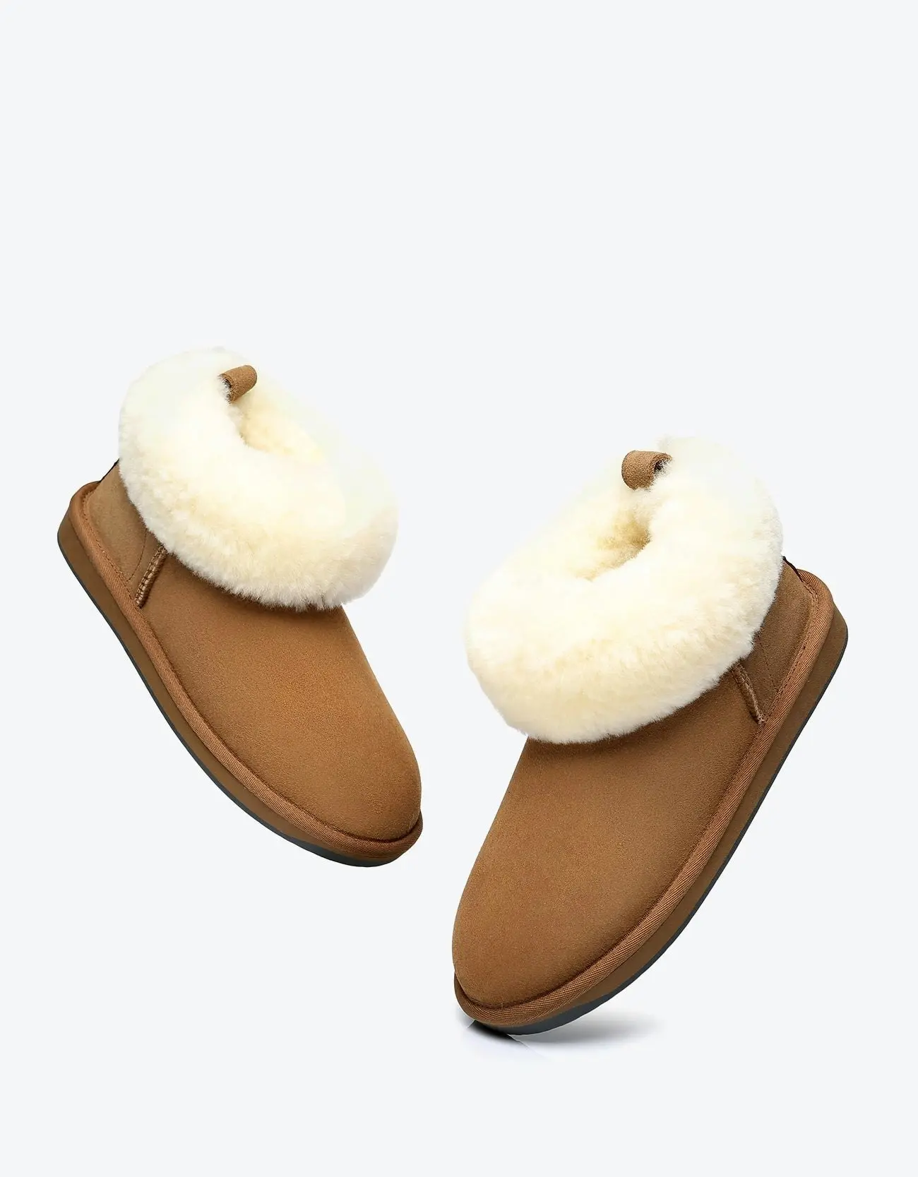 Tarramarra® Emmy Women Sheepskin Slippers Fluffy Collar