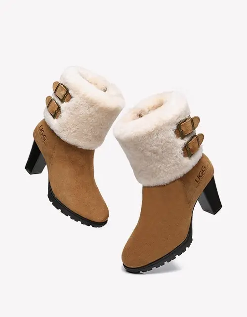 Australian Shepherd® UGG Boots Women Shearling Heels Style Candice