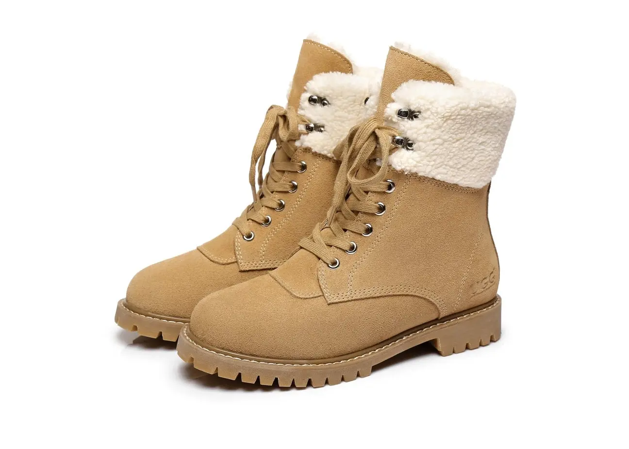 Australian Shepherd® UGG Women Sheepskin Wool Fashion Chunky Boots Mina Water Resistant