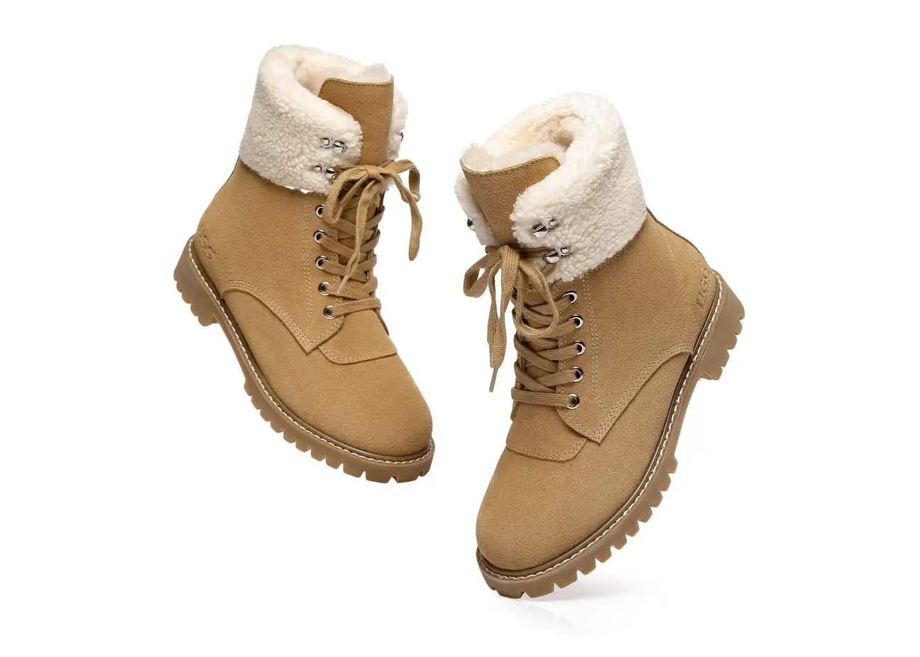 Australian Shepherd® UGG Women Sheepskin Wool Fashion Chunky Boots Mina Water Resistant