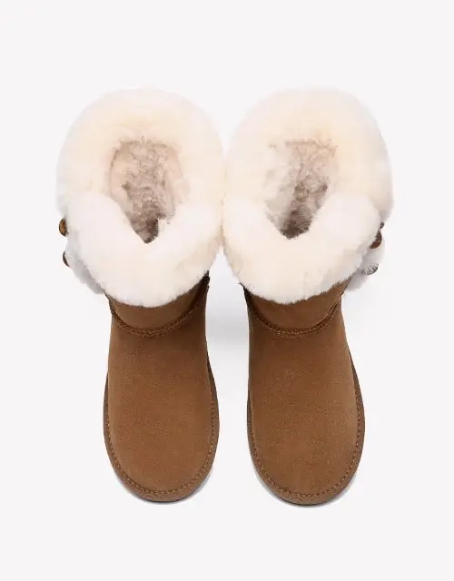 Australian Shepherd® UGG Women Short Boots Talia Sheepskin Horn Toggle Closure