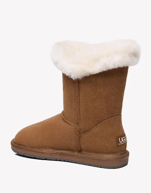 Australian Shepherd® UGG Women Short Boots Talia Sheepskin Horn Toggle Closure