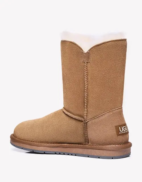 Australian Shepherd® Twin Buttons Short UGG Boots Water Resistant