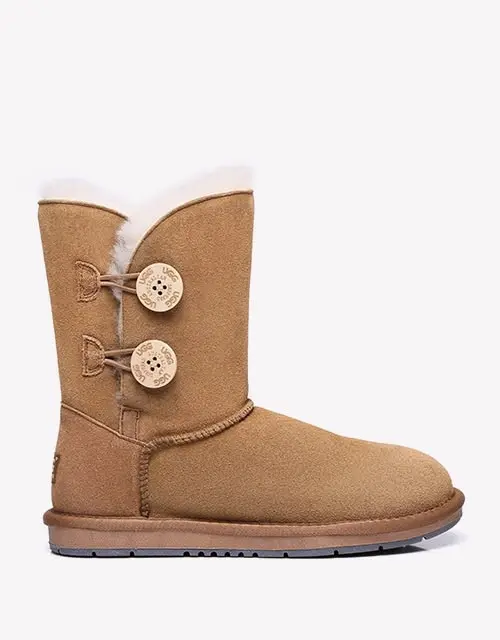 Australian Shepherd® Twin Buttons Short UGG Boots Water Resistant