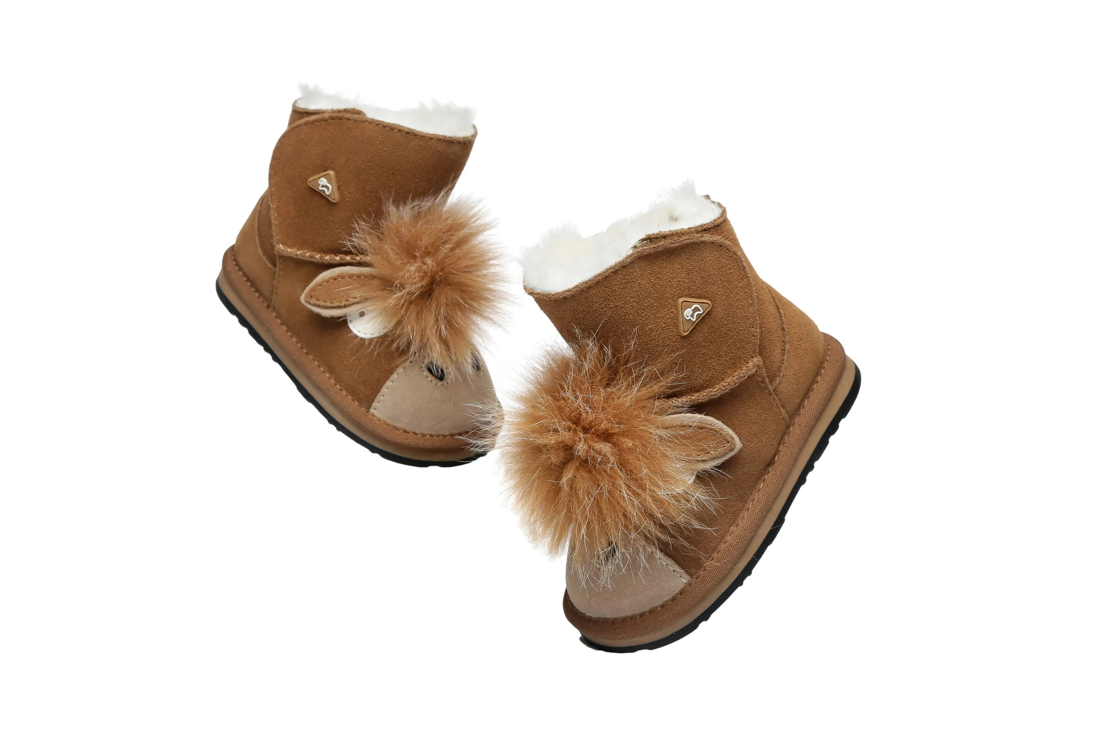 EVERAU 3D Pony Toddler Suede Wool linging Boots