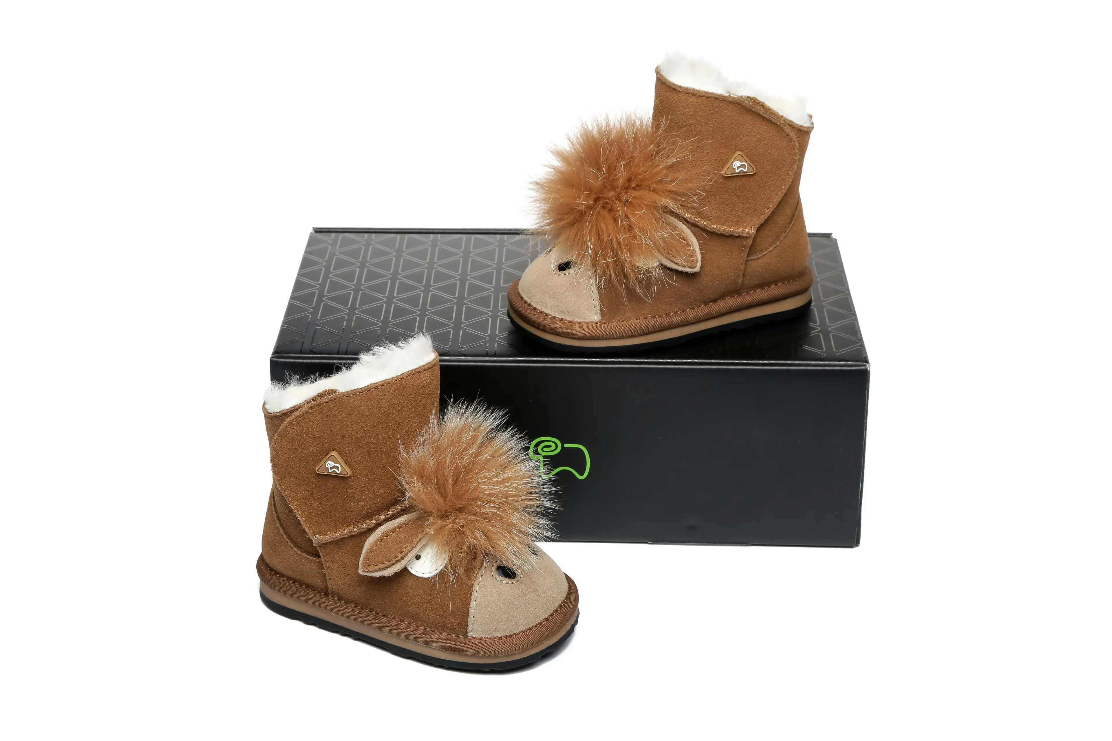 EVERAU 3D Pony Toddler Suede Wool linging Boots