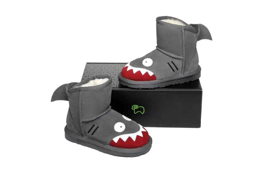 EVERAU®UGG Wool Lining Shark Kids Boots