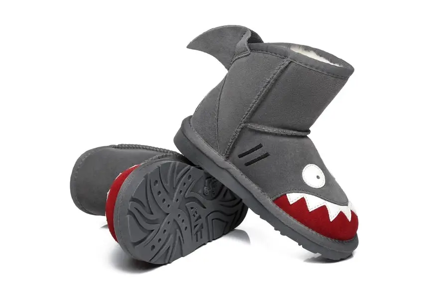 EVERAU®UGG Wool Lining Shark Kids Boots