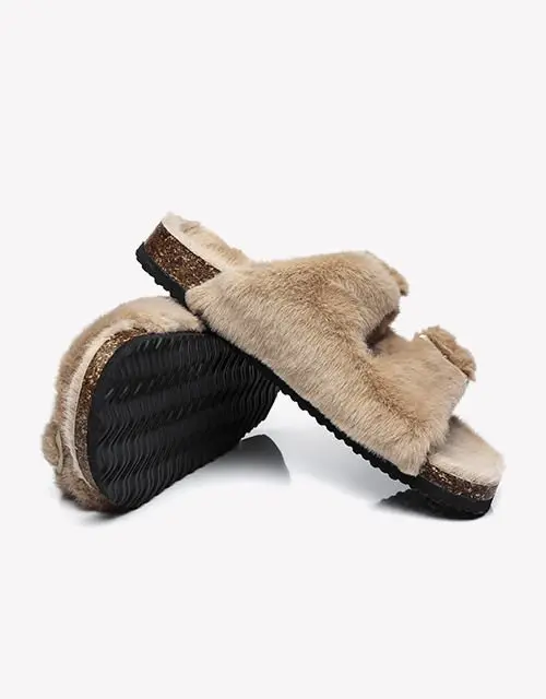 Australian Shepherd® UGG Women Fluffy Flat Sandal Slide Myla