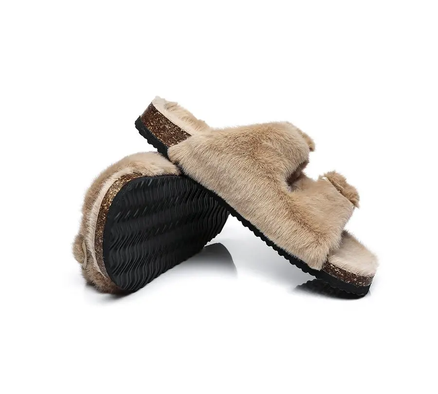 Australian Shepherd® UGG Women Fluffy Flat Sandal Slide Myla